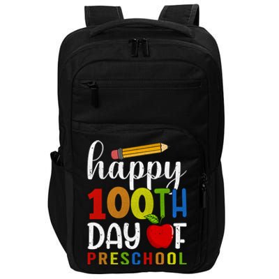 100 Days Of Preschool Happy 100Th Day Of School Preschool Gift Impact Tech Backpack