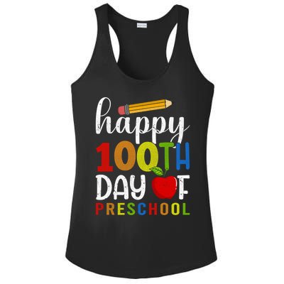 100 Days Of Preschool Happy 100Th Day Of School Preschool Gift Ladies PosiCharge Competitor Racerback Tank