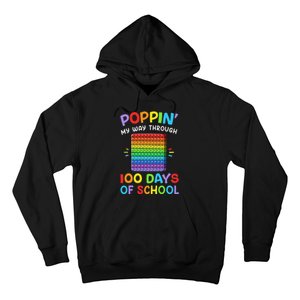 100th Day Of School Poppin My Way Through 100 Days Hoodie