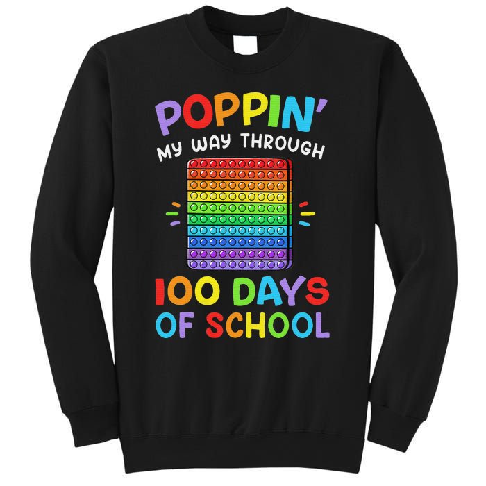 100th Day Of School Poppin My Way Through 100 Days Sweatshirt