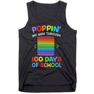 100th Day Of School Poppin My Way Through 100 Days Tank Top