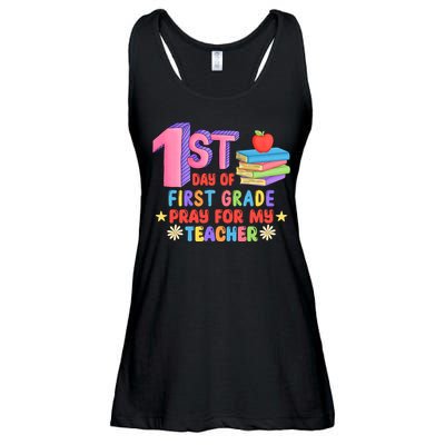 1st Day Of First Grade Pray For My Teacher Ladies Essential Flowy Tank