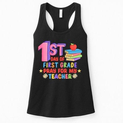 1st Day Of First Grade Pray For My Teacher Womens Tank Top