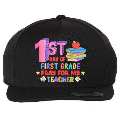 1st Day Of First Grade Pray For My Teacher Wool Snapback Cap