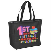 1st Day Of First Grade Pray For My Teacher Zip Tote Bag