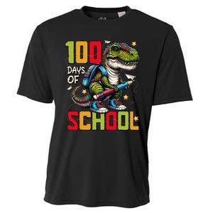 100 Days Of School Trex 100 Days Smarter 100th Day Of School Cooling Performance Crew T-Shirt