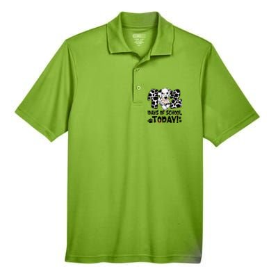 102 Days Of School Today Dalmatian Dog Funny 100th Day Men's Origin Performance Pique Polo