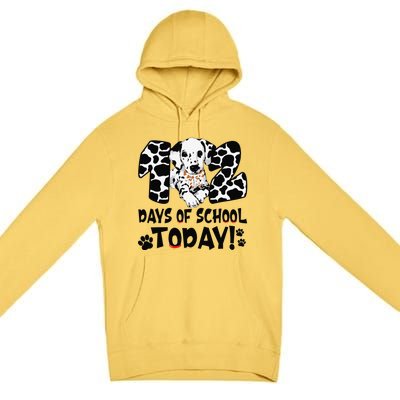 102 Days Of School Today Dalmatian Dog Funny 100th Day Premium Pullover Hoodie