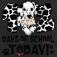 102 Days Of School Today Dalmatian Dog Funny 100th Day 7 Panel Mesh Trucker Snapback Hat