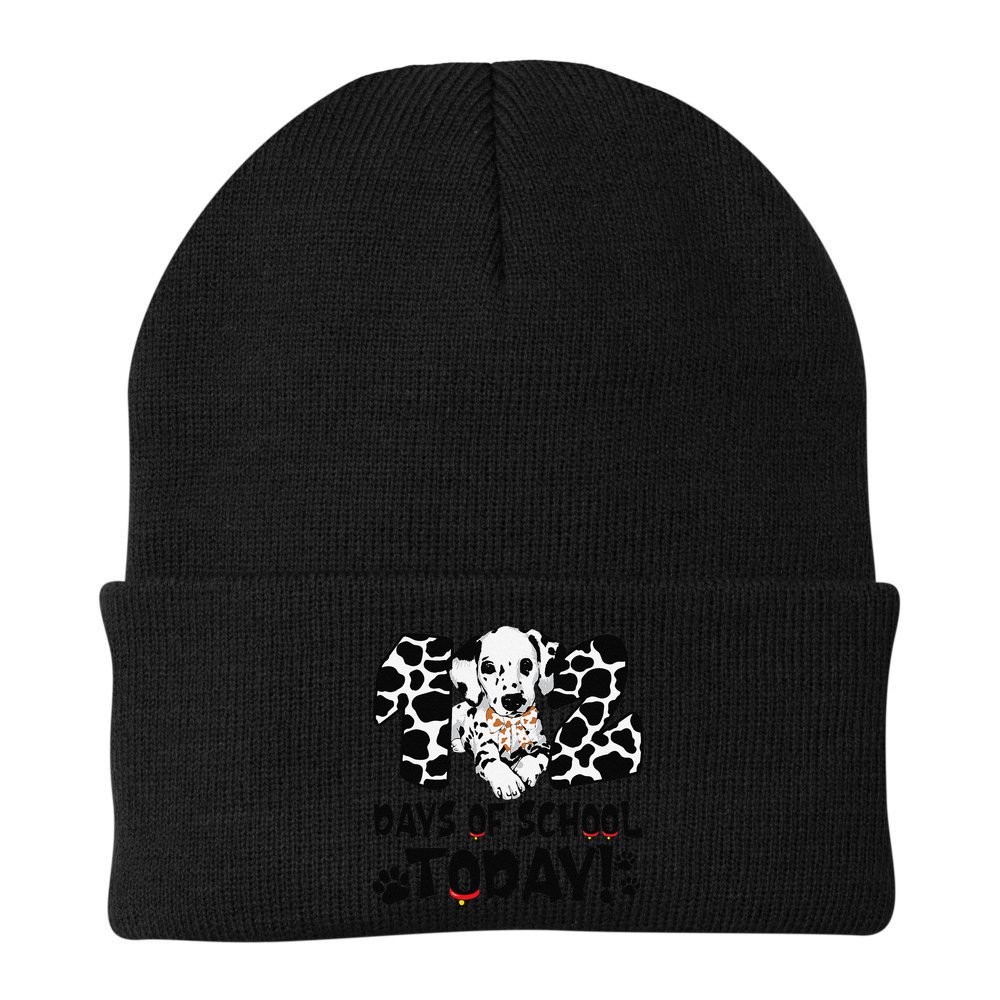 102 Days Of School Today Dalmatian Dog Funny 100th Day Beanie