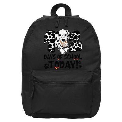 102 Days Of School Today Dalmatian Dog Funny 100th Day 16 in Basic Backpack