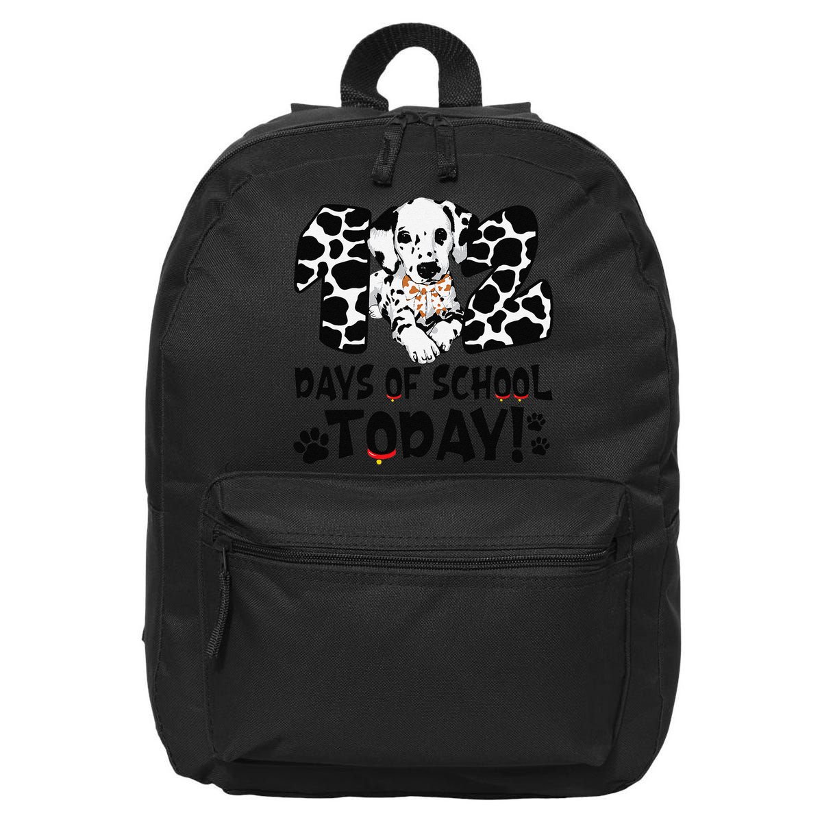 102 Days Of School Today Dalmatian Dog Funny 100th Day 16 in Basic Backpack