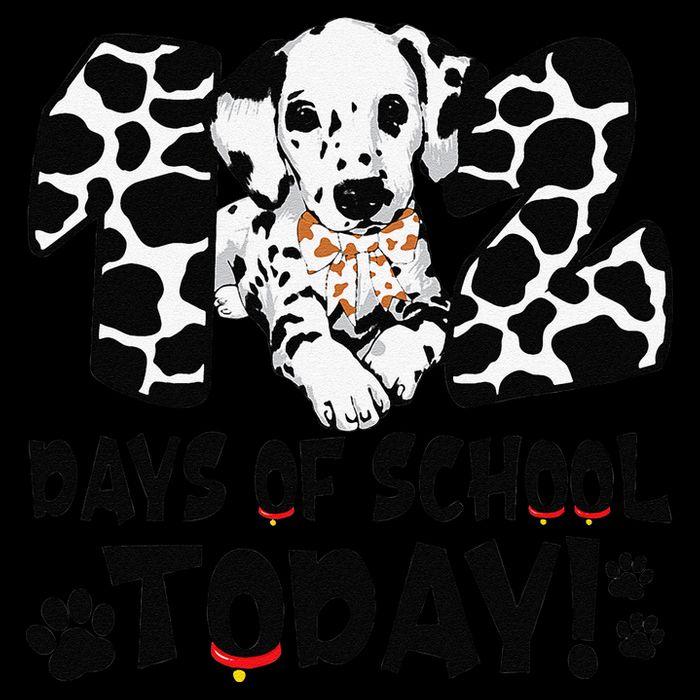 102 Days Of School Today Dalmatian Dog Funny 100th Day 16 in Basic Backpack