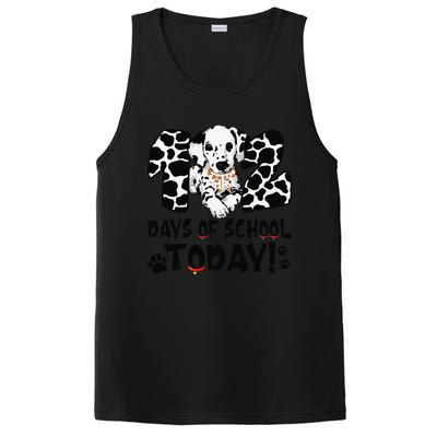 102 Days Of School Today Dalmatian Dog Funny 100th Day PosiCharge Competitor Tank