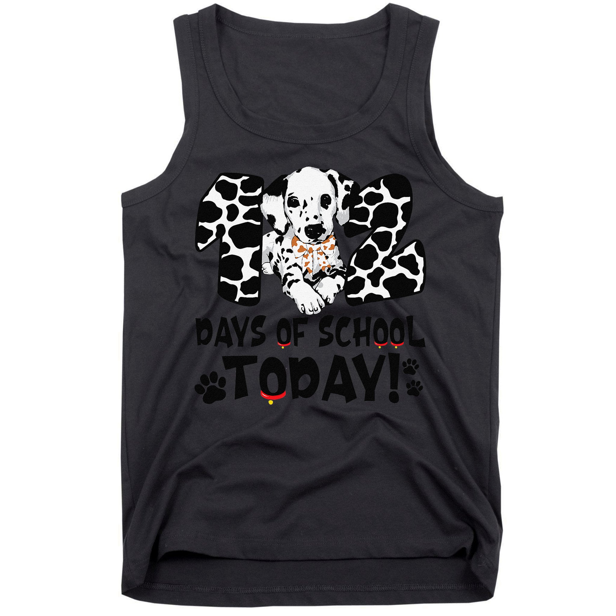 102 Days Of School Today Dalmatian Dog Funny 100th Day Tank Top