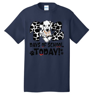 102 Days Of School Today Dalmatian Dog Funny 100th Day Tall T-Shirt