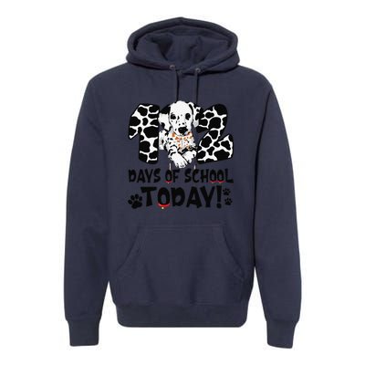 102 Days Of School Today Dalmatian Dog Funny 100th Day Premium Hoodie