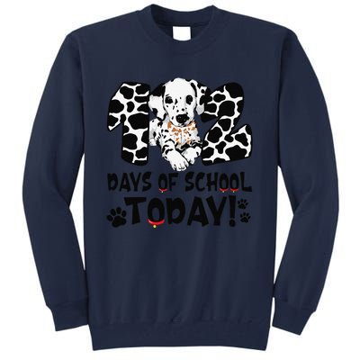 102 Days Of School Today Dalmatian Dog Funny 100th Day Tall Sweatshirt