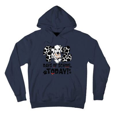 102 Days Of School Today Dalmatian Dog Funny 100th Day Tall Hoodie