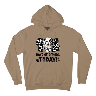 102 Days Of School Today Dalmatian Dog Funny 100th Day Hoodie