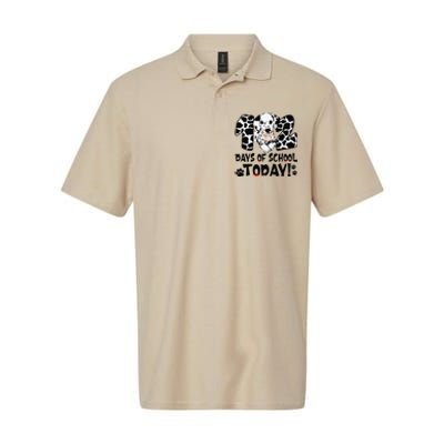 102 Days Of School Today Dalmatian Dog Funny 100th Day Softstyle Adult Sport Polo