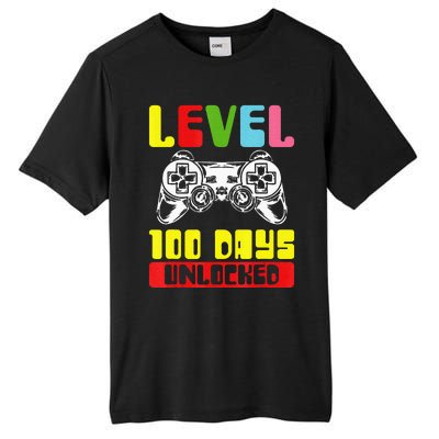 100 Days Of School Gamer Level 100 Days Unlocked Tall Fusion ChromaSoft Performance T-Shirt