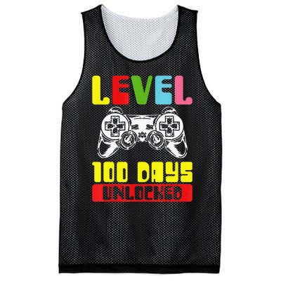 100 Days Of School Gamer Level 100 Days Unlocked Mesh Reversible Basketball Jersey Tank