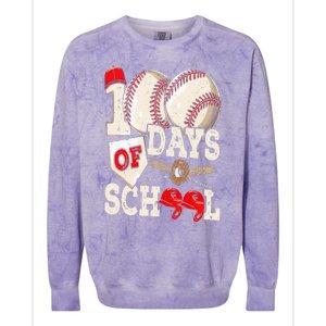 100 Days Of School Baseball 100th Day Of School Teacher Colorblast Crewneck Sweatshirt