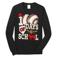 100 Days Of School Baseball 100th Day Of School Teacher Long Sleeve Shirt