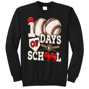 100 Days Of School Baseball 100th Day Of School Teacher Sweatshirt