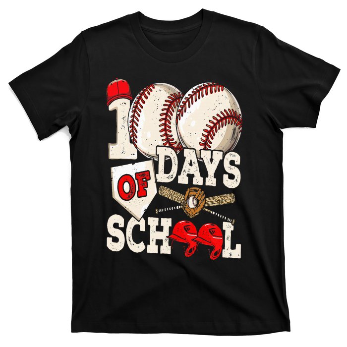 100 Days Of School Baseball 100th Day Of School Teacher T-Shirt