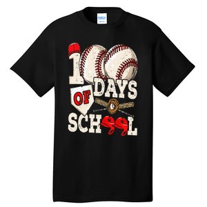 100 Days Of School Baseball 100th Day Of School Teacher Tall T-Shirt