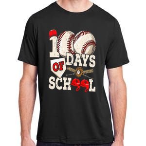 100 Days Of School Baseball 100th Day Of School Teacher Adult ChromaSoft Performance T-Shirt