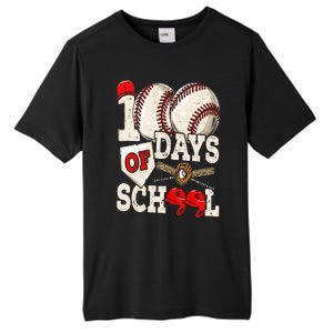 100 Days Of School Baseball 100th Day Of School Teacher Tall Fusion ChromaSoft Performance T-Shirt