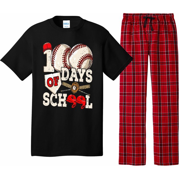 100 Days Of School Baseball 100th Day Of School Teacher Pajama Set