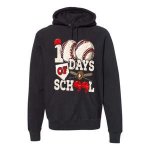 100 Days Of School Baseball 100th Day Of School Teacher Premium Hoodie