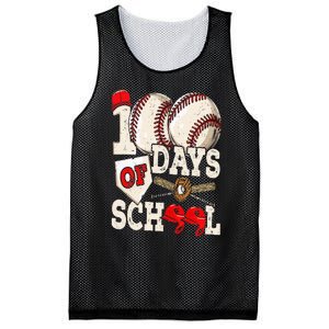 100 Days Of School Baseball 100th Day Of School Teacher Mesh Reversible Basketball Jersey Tank