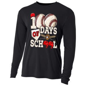 100 Days Of School Baseball 100th Day Of School Teacher Cooling Performance Long Sleeve Crew