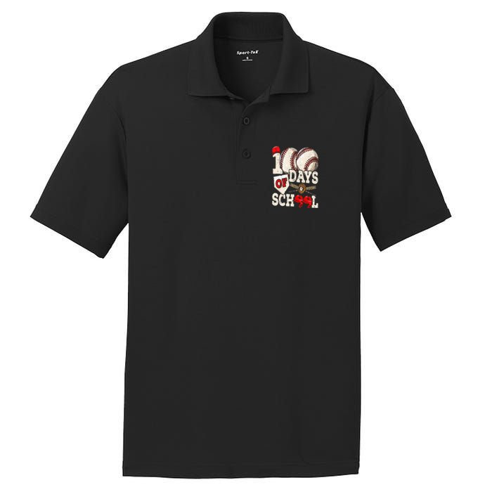 100 Days Of School Baseball 100th Day Of School Teacher PosiCharge RacerMesh Polo