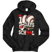 100 Days Of School Baseball 100th Day Of School Teacher Tie Dye Hoodie