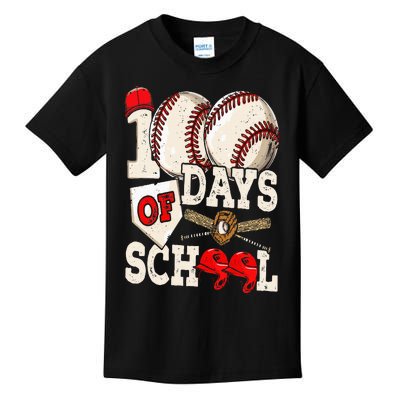 100 Days Of School Baseball 100th Day Of School Teacher Kids T-Shirt