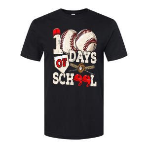 100 Days Of School Baseball 100th Day Of School Teacher Softstyle CVC T-Shirt