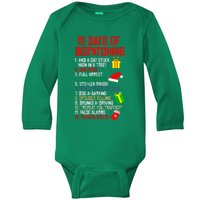 12 Days Of Dispatching Christmas Pajama Xmas Dispatcher Baby Long Sleeve Bodysuit