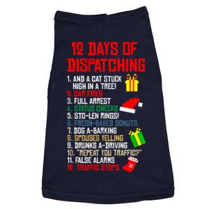 12 Days Of Dispatching Christmas Pajama Xmas Dispatcher Doggie Tank