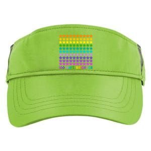 100 Days Of School Brighter Rainbow Star Adult Drive Performance Visor