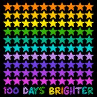 100 Days Of School Brighter Rainbow Star Doggie Tank