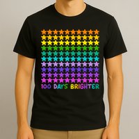 100 Days Of School Brighter Rainbow Star T-Shirt