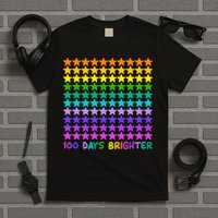 100 Days Of School Brighter Rainbow Star T-Shirt