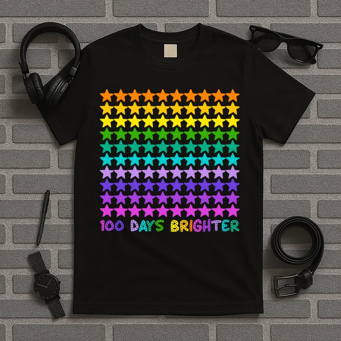 100 Days Of School Brighter Rainbow Star T-Shirt