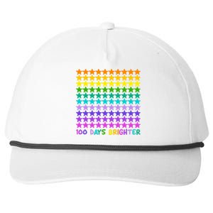 100 Days Of School Brighter Rainbow Star Snapback Five-Panel Rope Hat